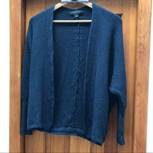 Atmosphere Chunky Knit Navy Cardigan Sweater M Cozy Minimalist